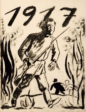 George Grosz, 1917, 1924, china e matita su carta, 64,8x52,3, Milano, Collezione privata