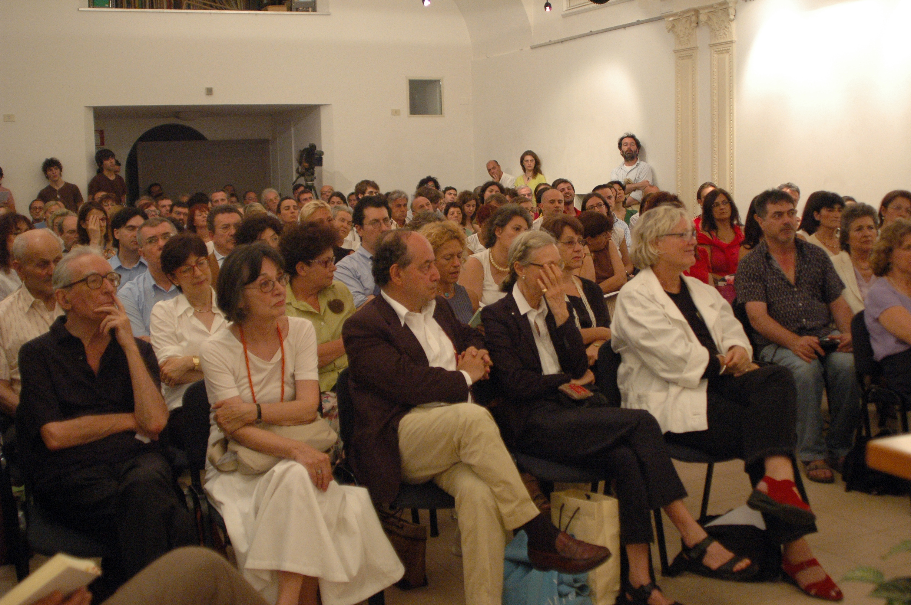 Franco Loi con la moglie Silvana al CMC - Incontro don Derek Walcot Premio Nobel Letteratura (a fianco Roberto Calasso, Fleur Jeggy)