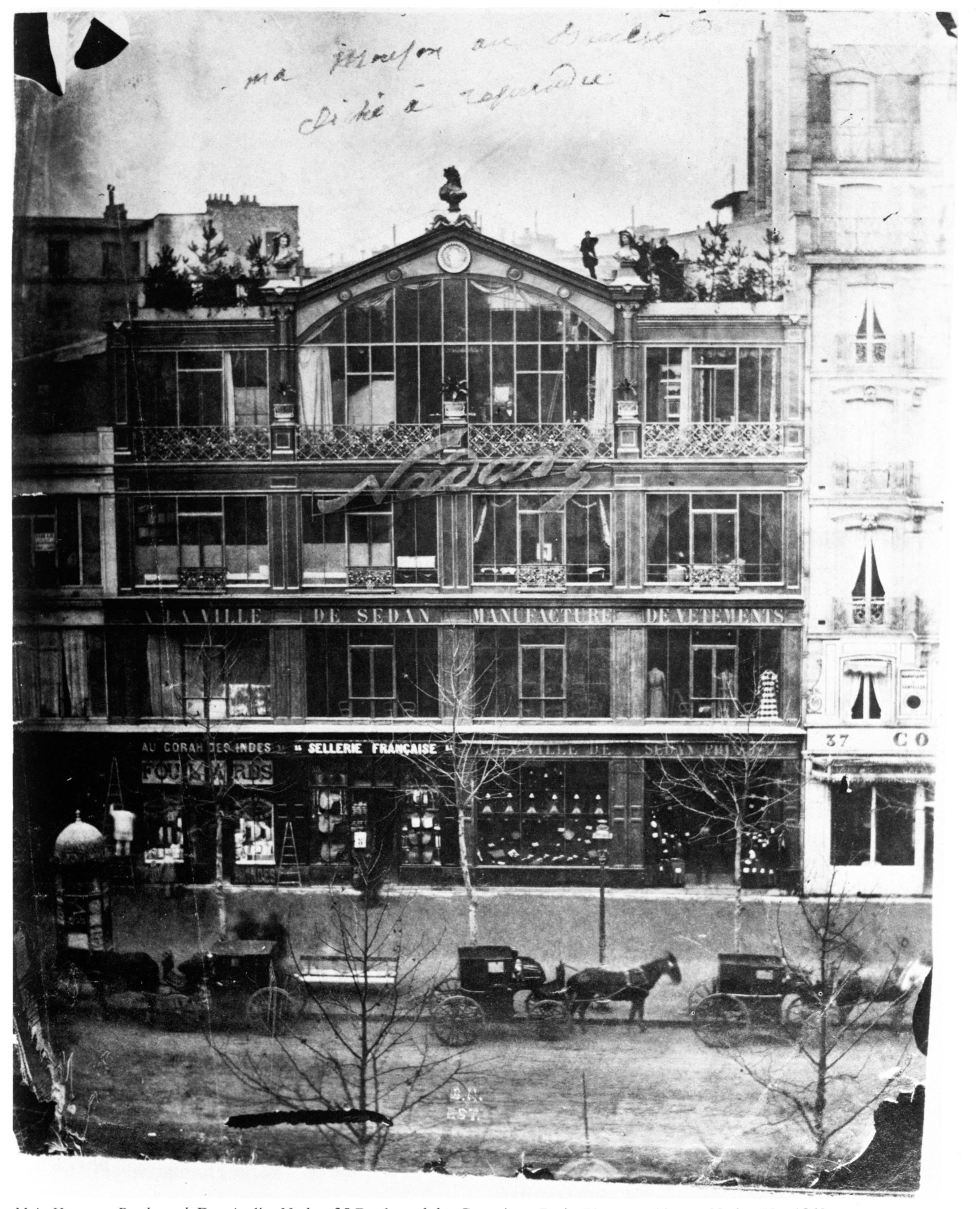 Francais : Atelier Nadar 35 Boulevard Des Capucines, 1860